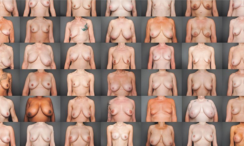 Types of female breast naked