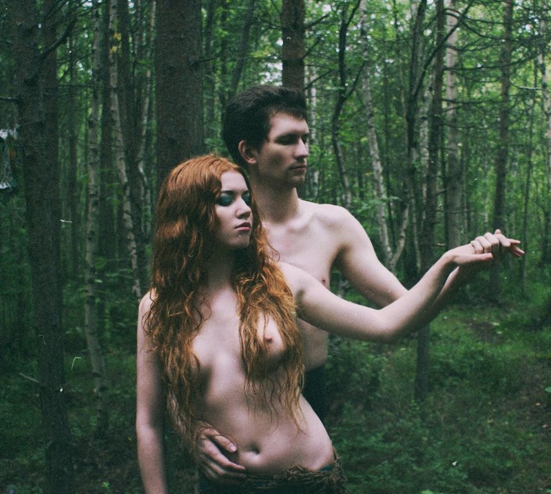 Naked in the forest