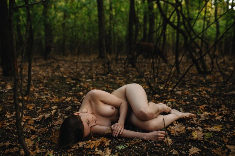 Nude in the forest