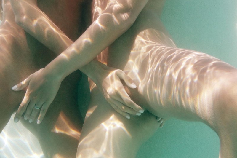 Erotic poses in water