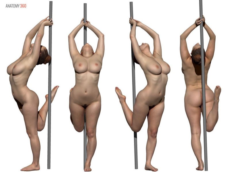 Naked women from different angles