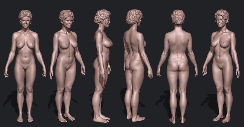Naked body of an anatomy woman