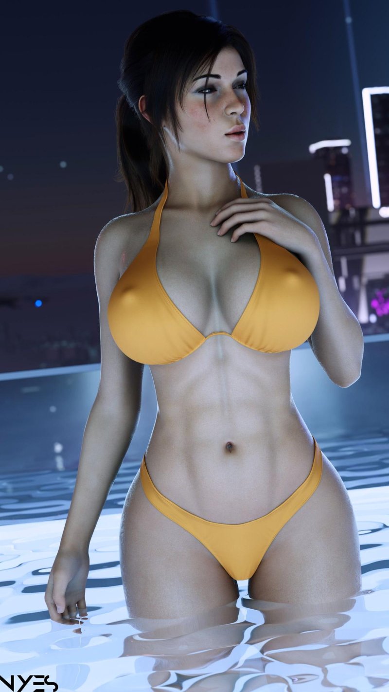 Lara Croft in bikini