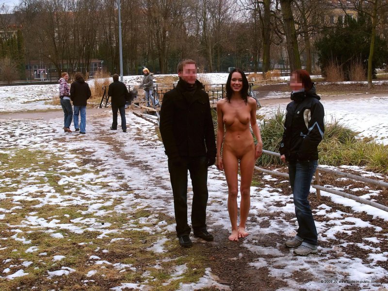 Naked women on the street