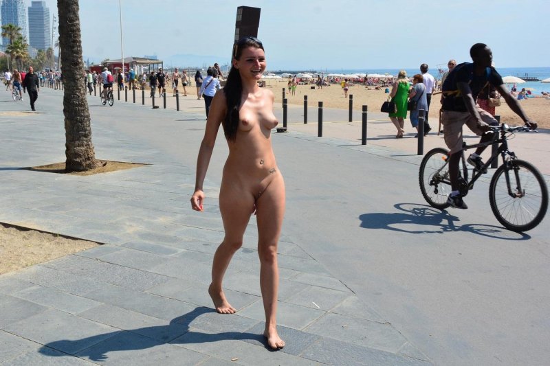 Naked women in public