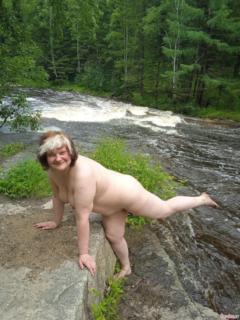 Naked women on the river
