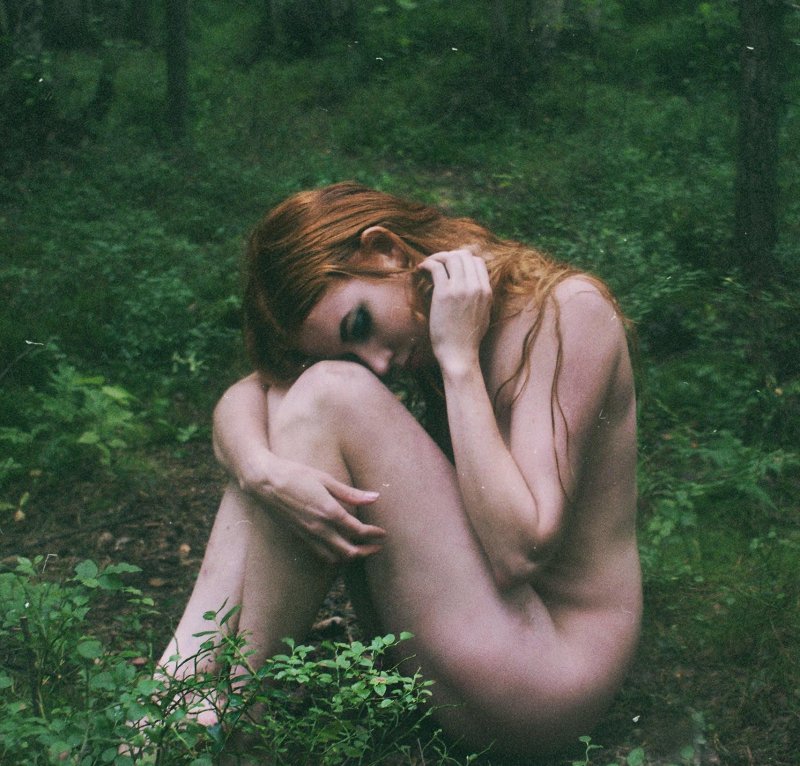 In the forest nude