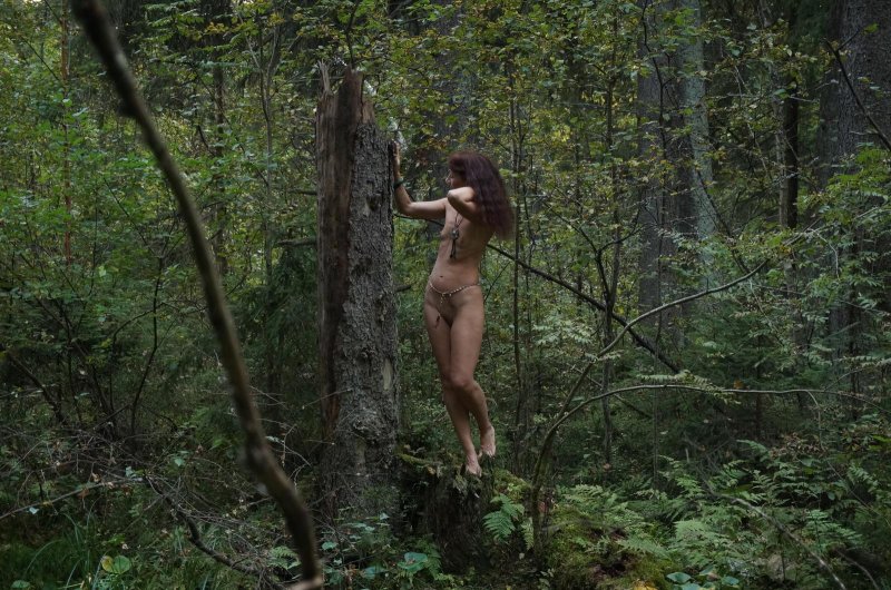 Nude in the forest