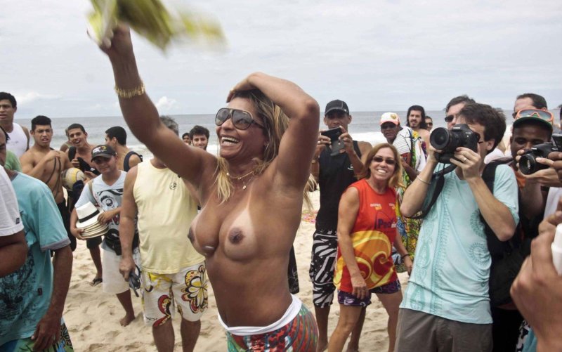 Tops on the beach of Rio de Janeiro