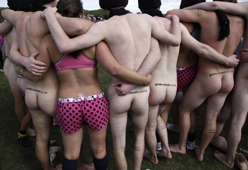 Women Rugbists are naked