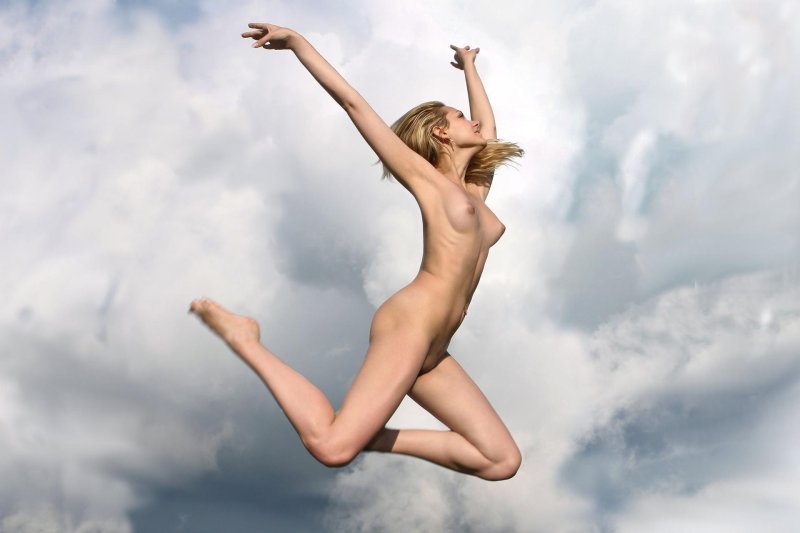 Girl in flight