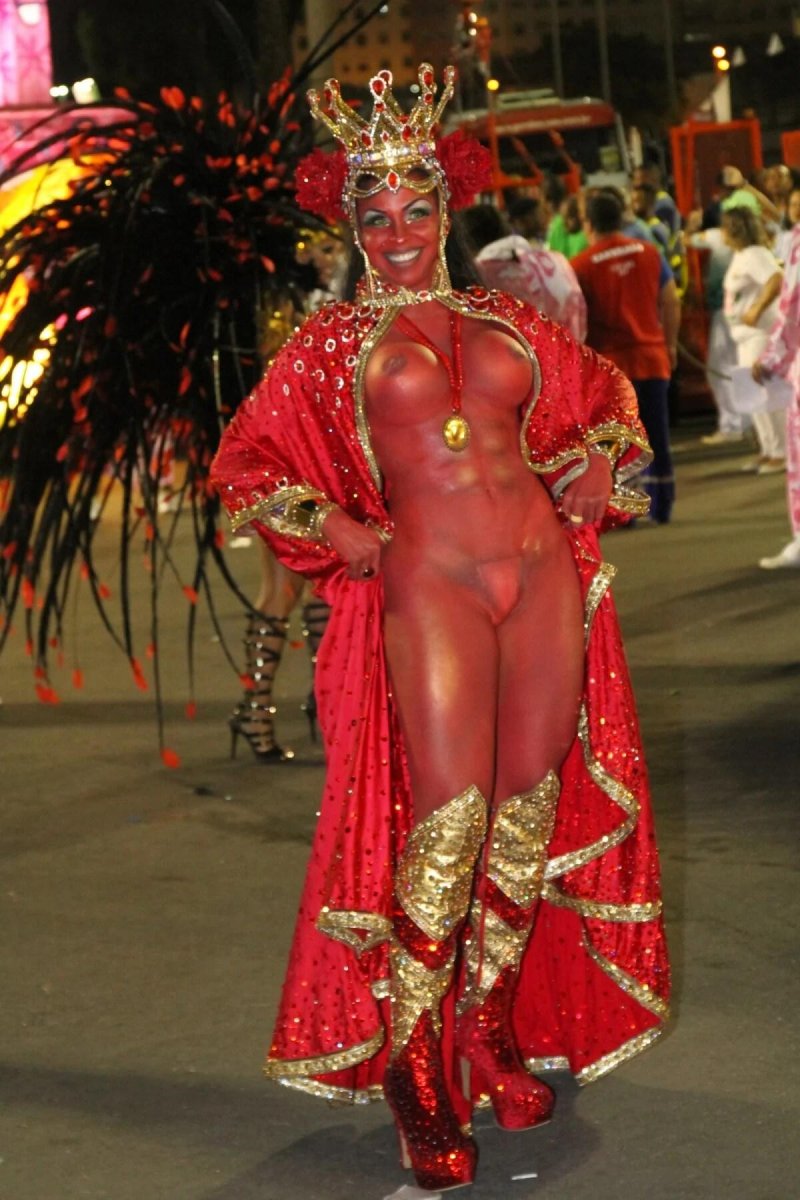 Naked carnival of Brazil