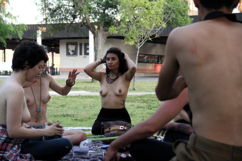 Girls topless