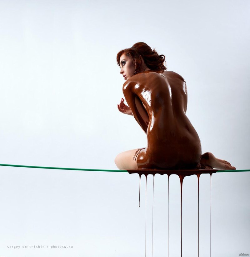 Naked girls in chocolate