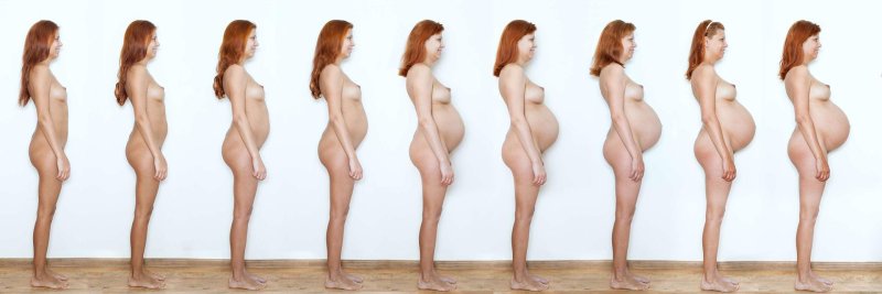 Naked pregnant women