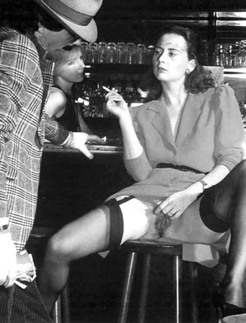 In stockings retro