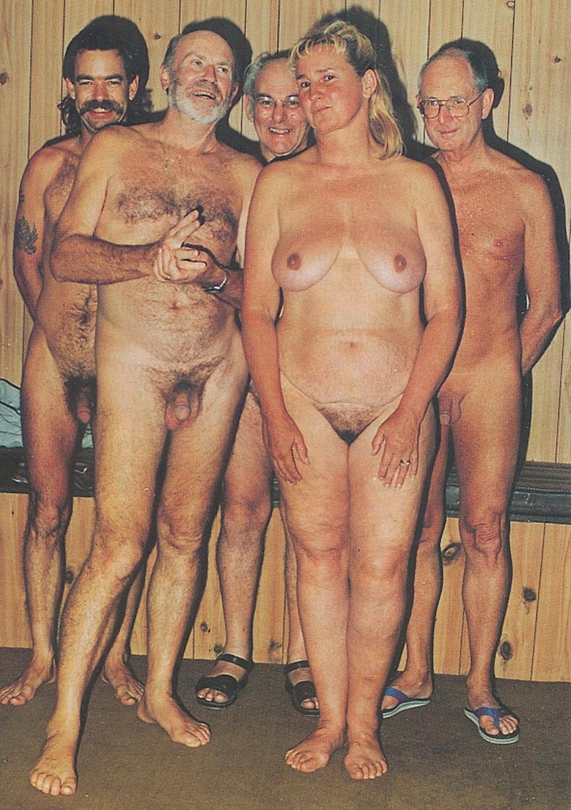 Naked hairy with the whole family