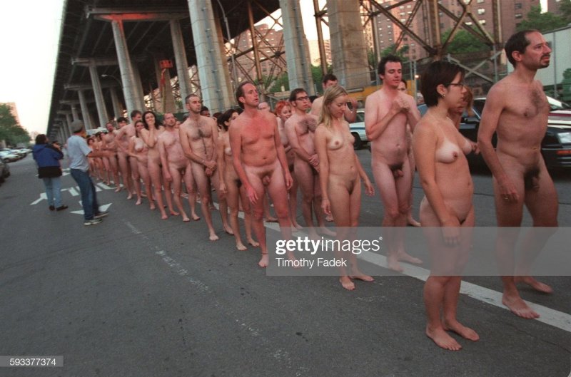 A crowd of naked women