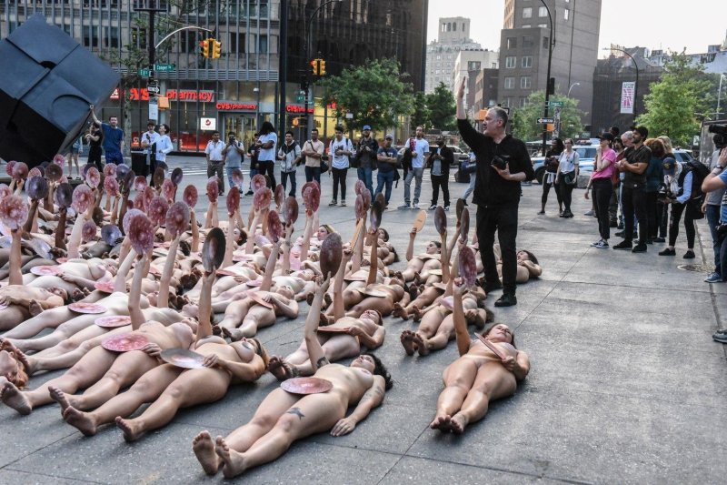 Naked people on the street