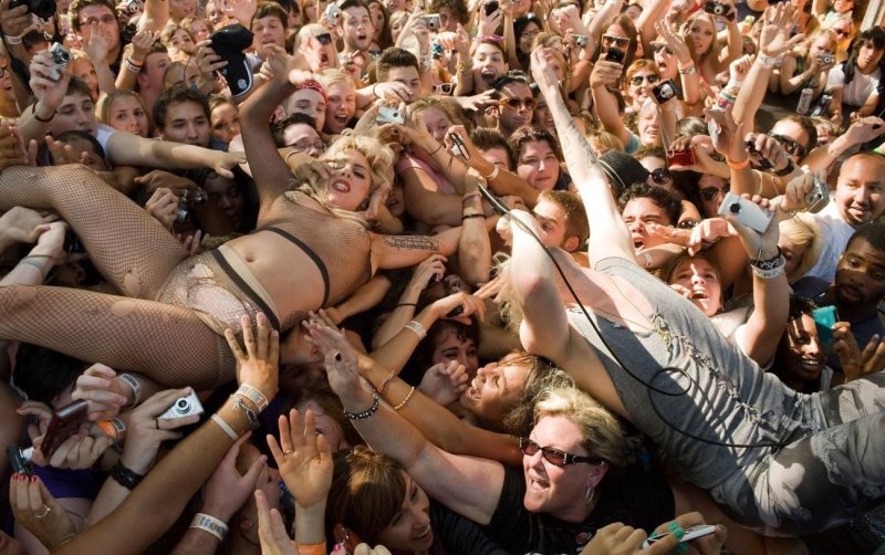 Lady Gaga at the Lollapalooza 2010 festival