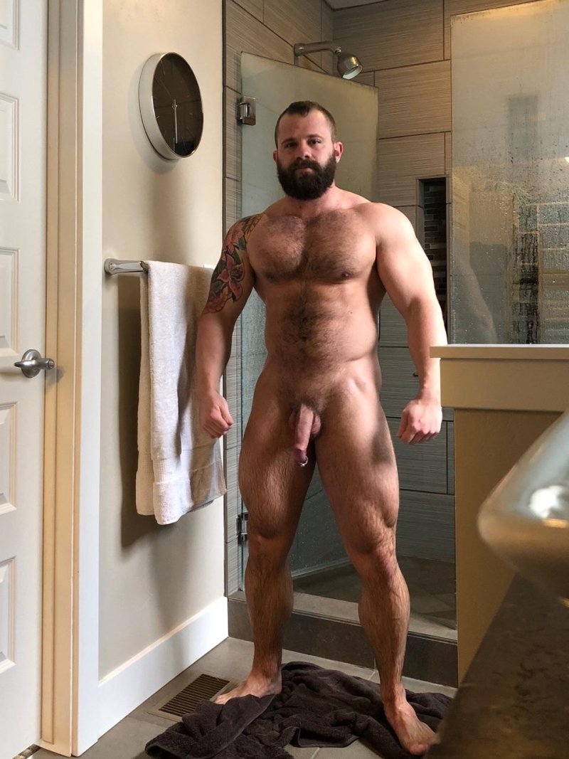 Large healthy naked men