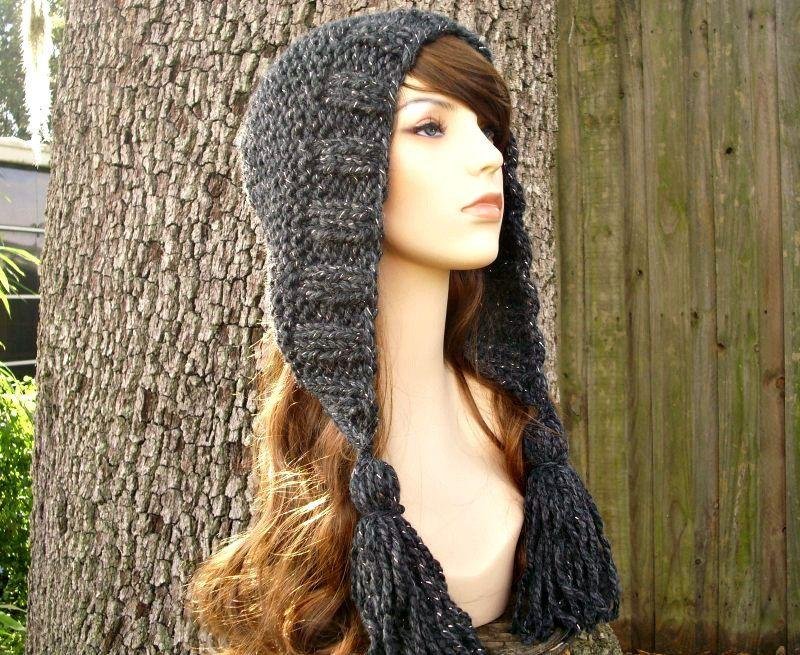 Knitted hat with long ears