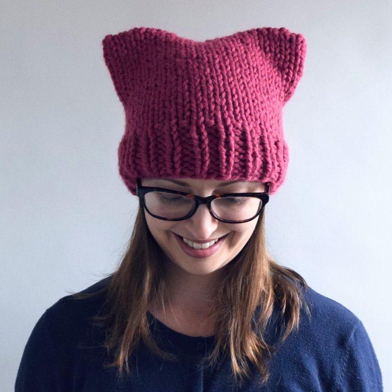 Knitted hat with ears