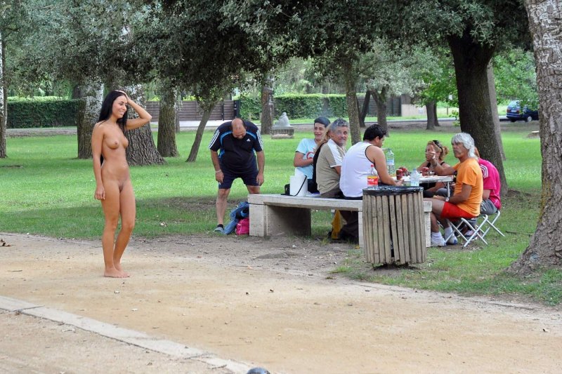 Naked on the street