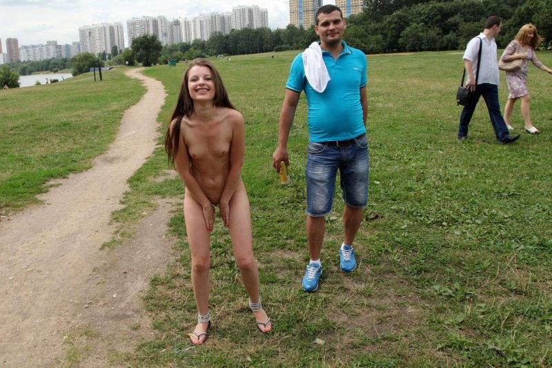 Naked on the street