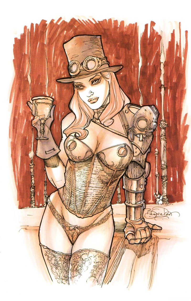 Steampunk Girls drawings