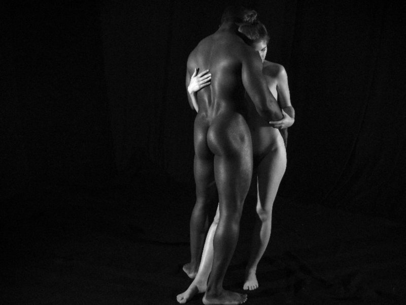 Nude man and woman