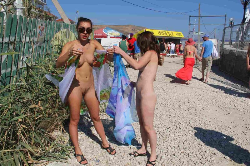 Nudism in public places