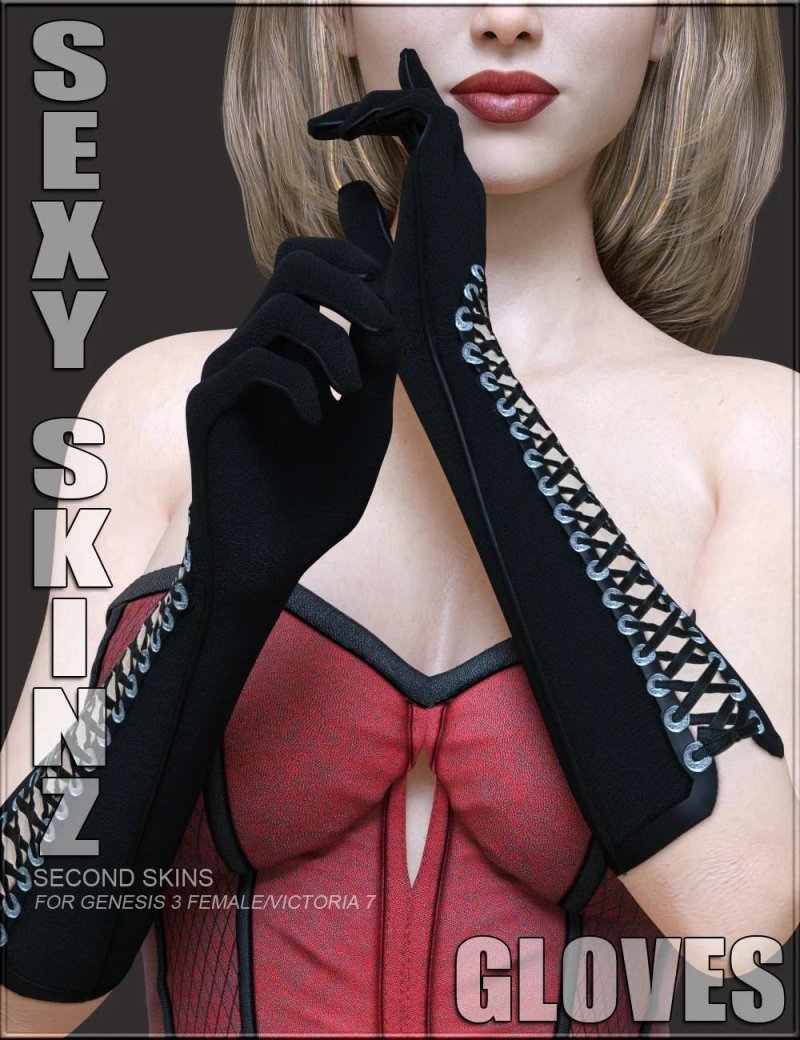 Girl in long gloves
