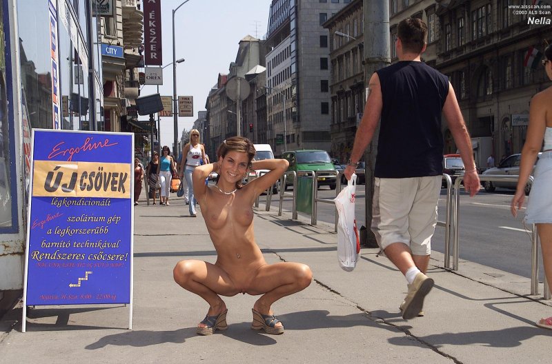 Naked girls on the streets