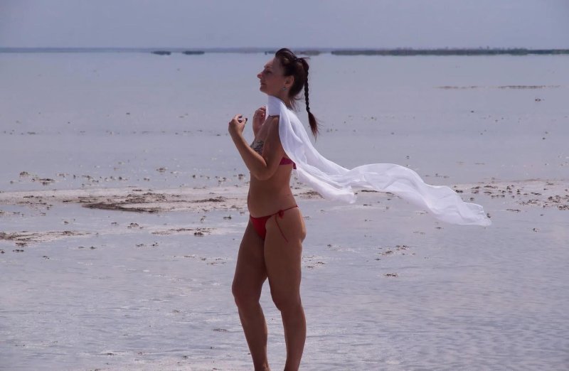 On the beach