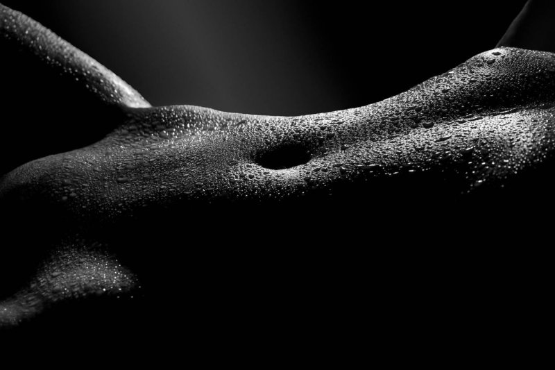 Macro shooting in the style of nude