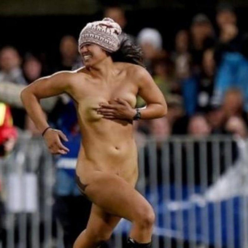 Naked ran out to the football field