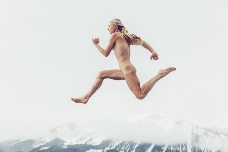Girls run naked