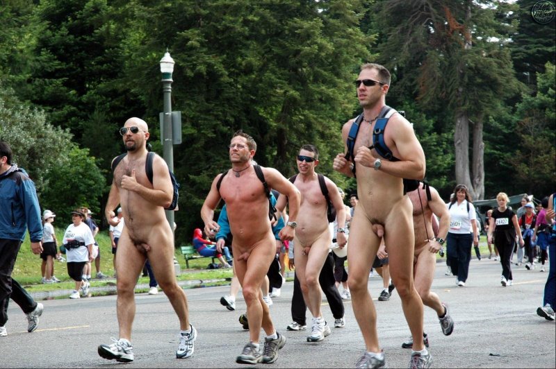 Naked people on the street