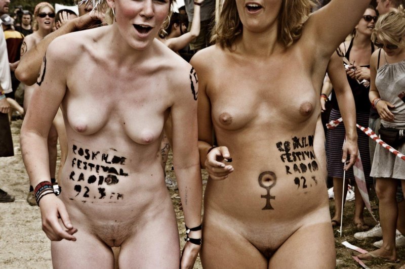 Naked women at the festival