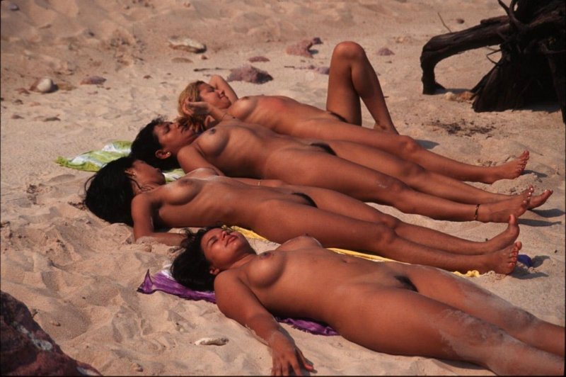 Girls on the beach in Brazil