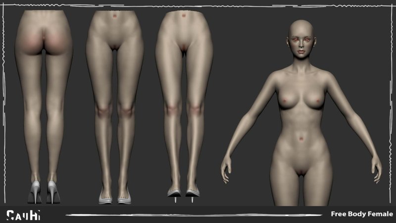 D model naked girl