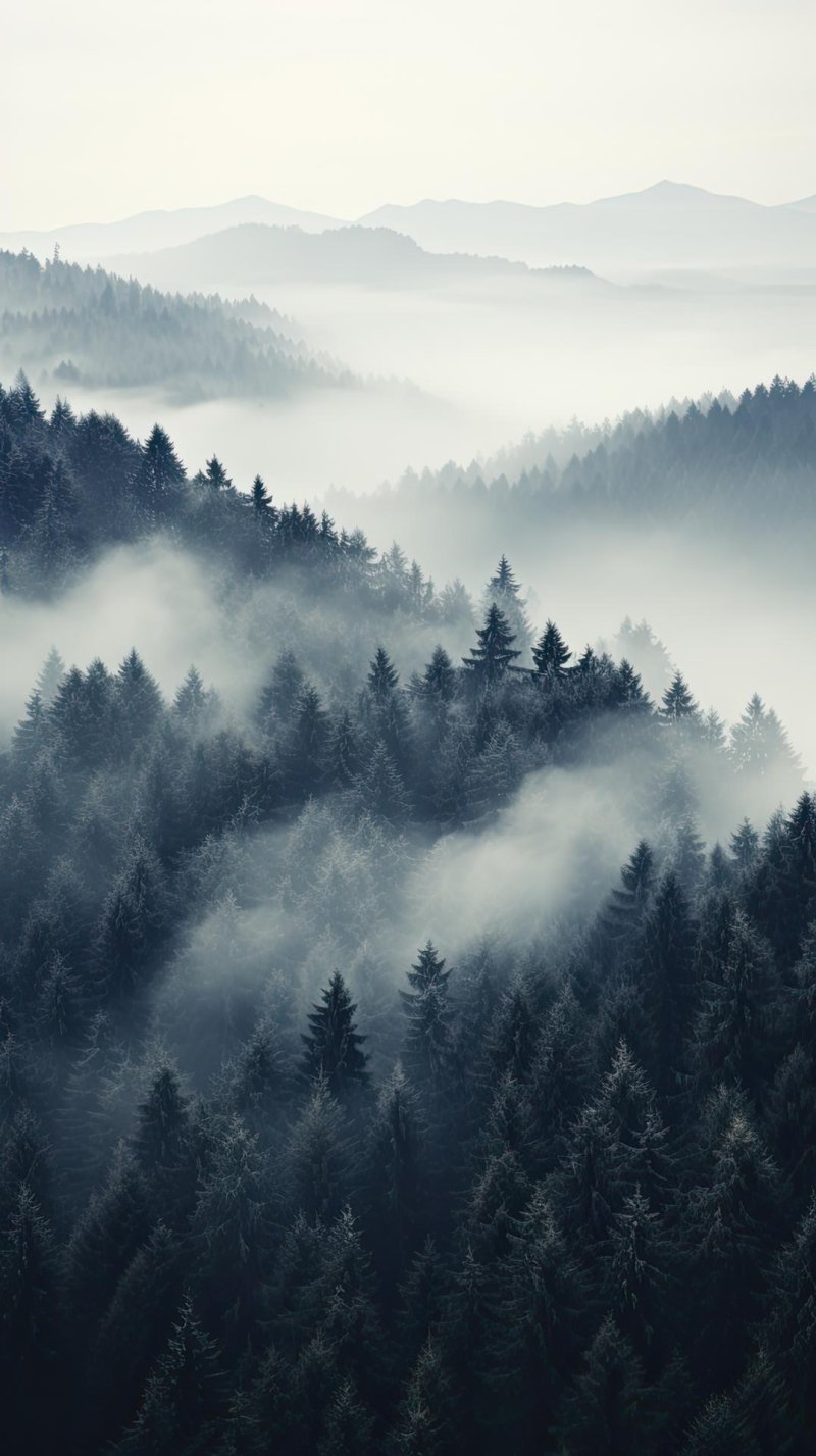 Forest in the fog