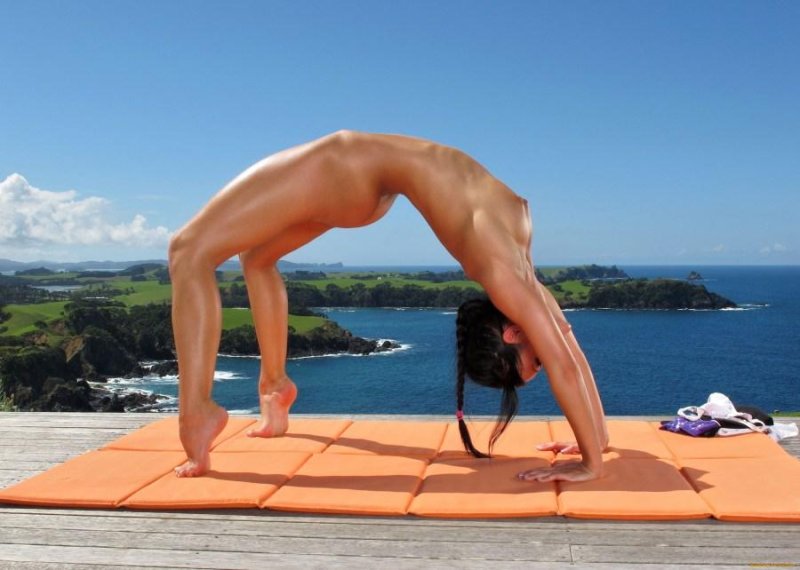 Naked yoga