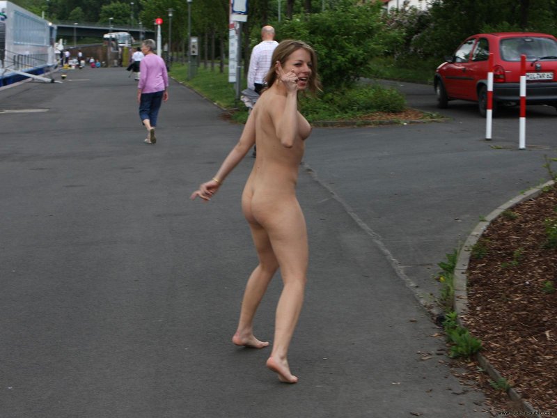 Naked on the street