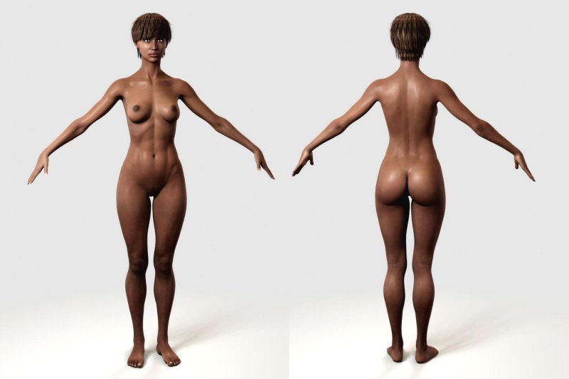 D model naked girl
