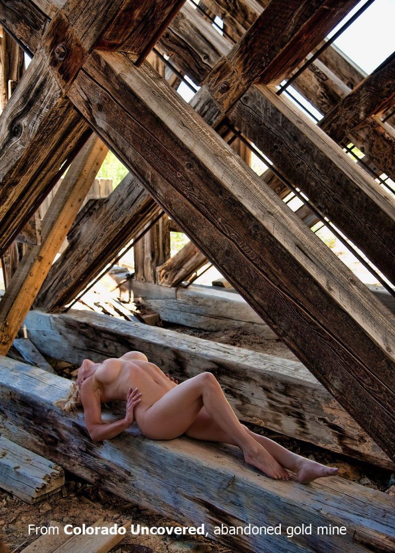 Erotic photo shoot on the veranda