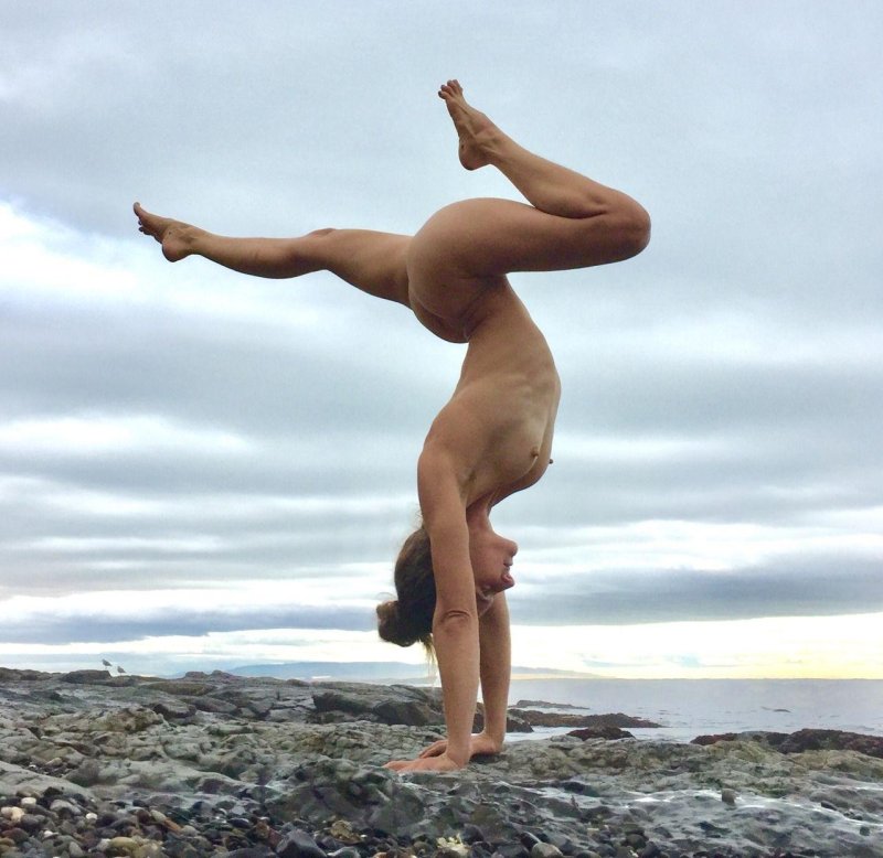 Naked yoga