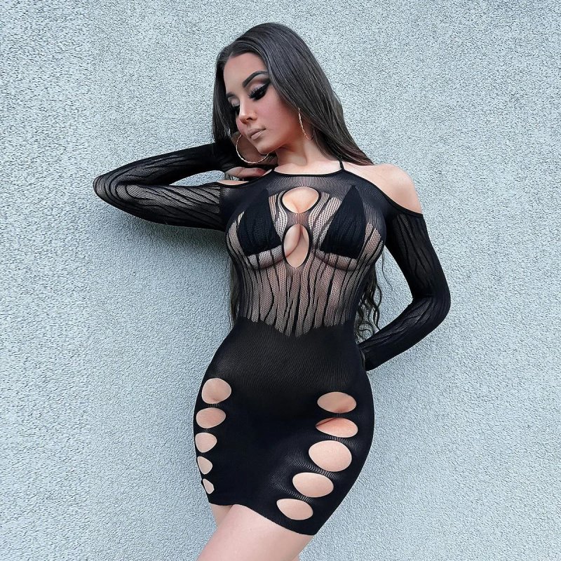Erotic dress in a net