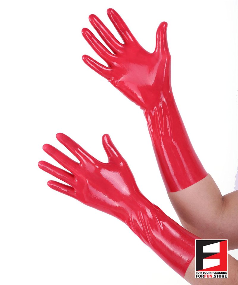 Latex short gloves